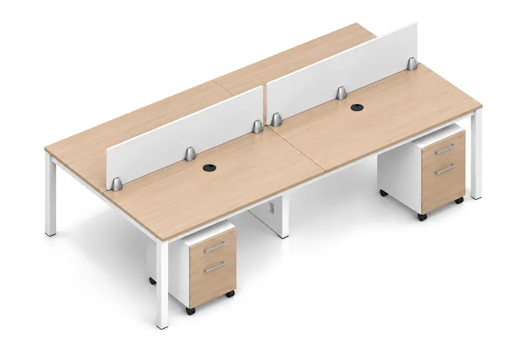 Estación Quadra Bench de 300 x 120 cm para 4 personas, código QB-300