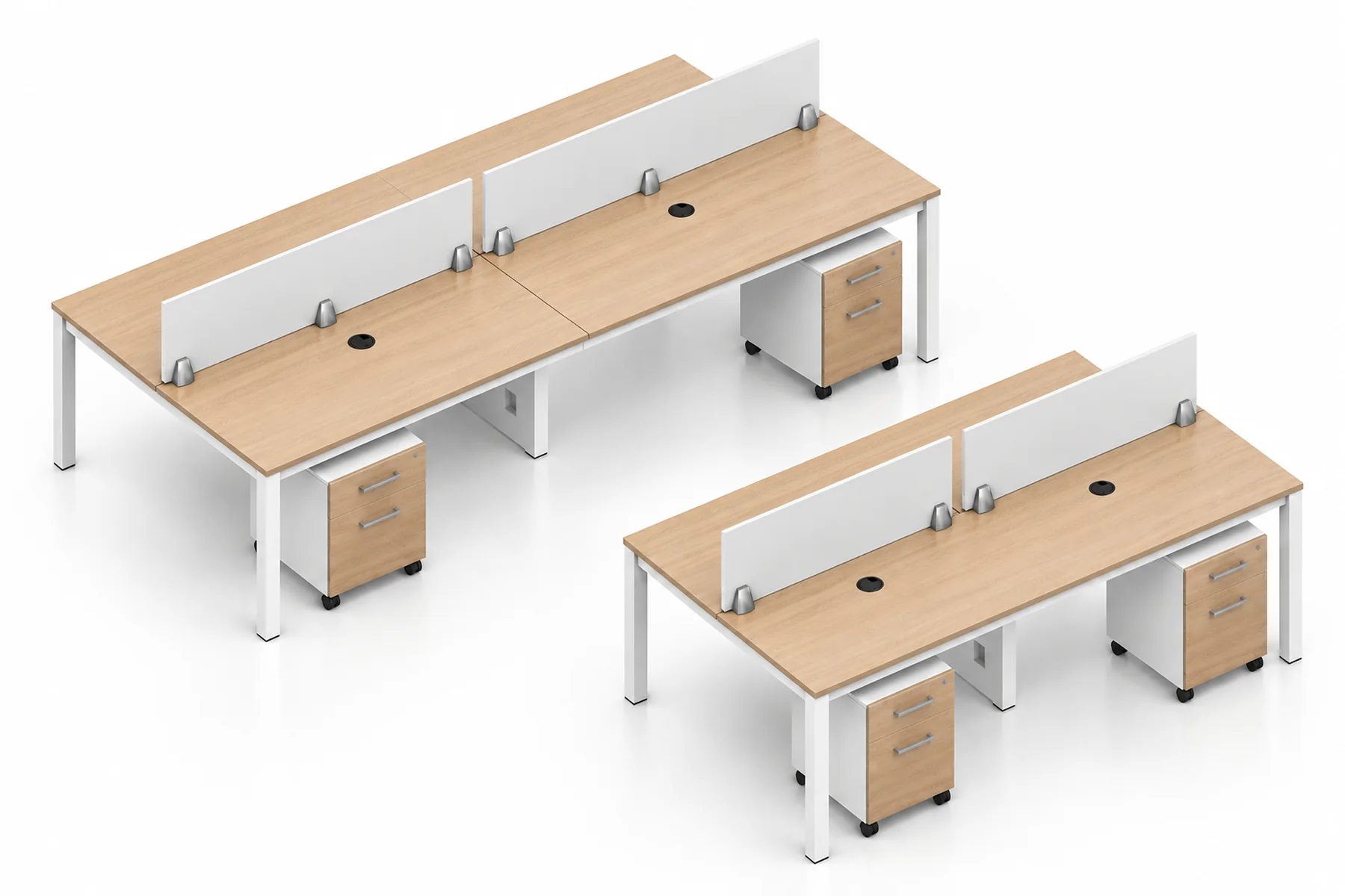 Estaciones Quadra Bench de 240 y 300 cm de frente