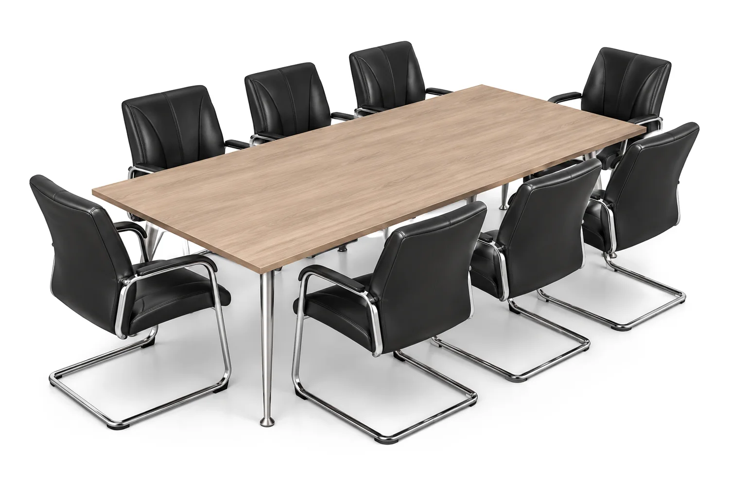 Mesa de juntas Infinity para 8 personas, 240 x 120 cm, código IN-8