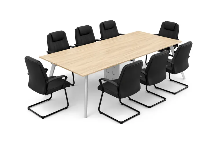 Mesa de juntas V-15 para 8 personas, 240 x 120 cm, código V15-8