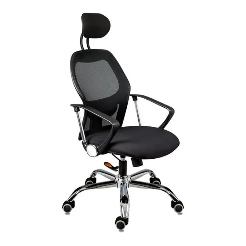 Silla operativa de malla con cabecera acojinada MOD-COM