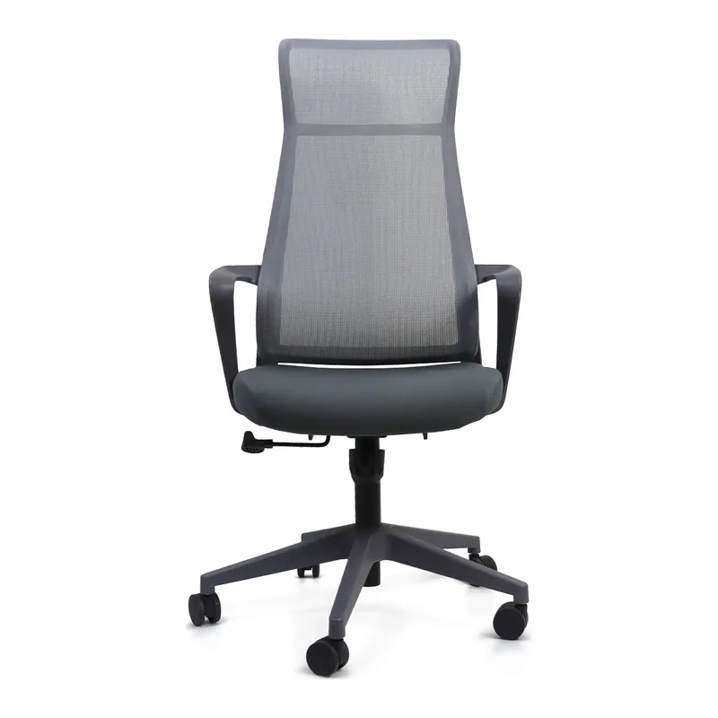 Silla ejecutiva de respaldo alto en malla gris MOD-LUX