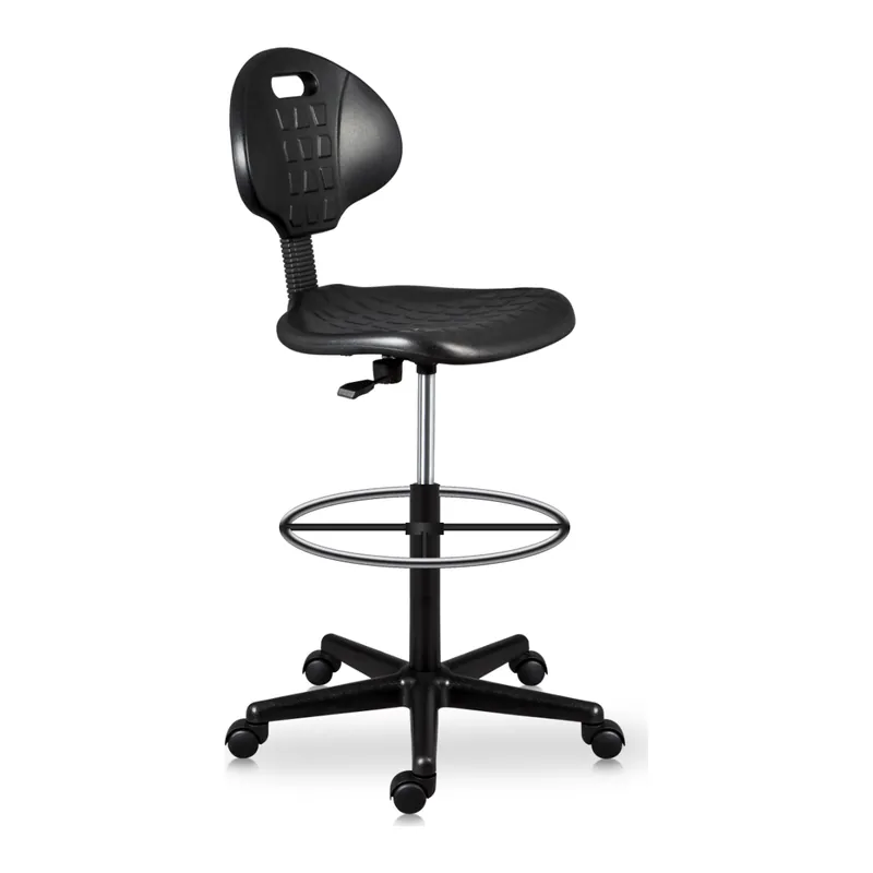 Silla alta tipo cajero con aro cromado MOD-T