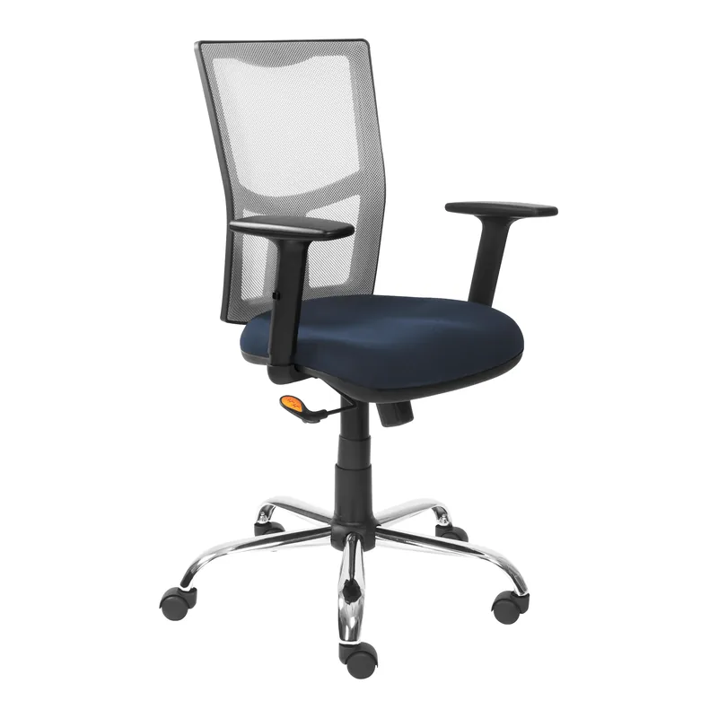 Silla operativa con respaldo de malla y brazos MOD-VEL